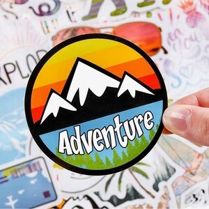 Mountain Adventure Adhesive Sticker